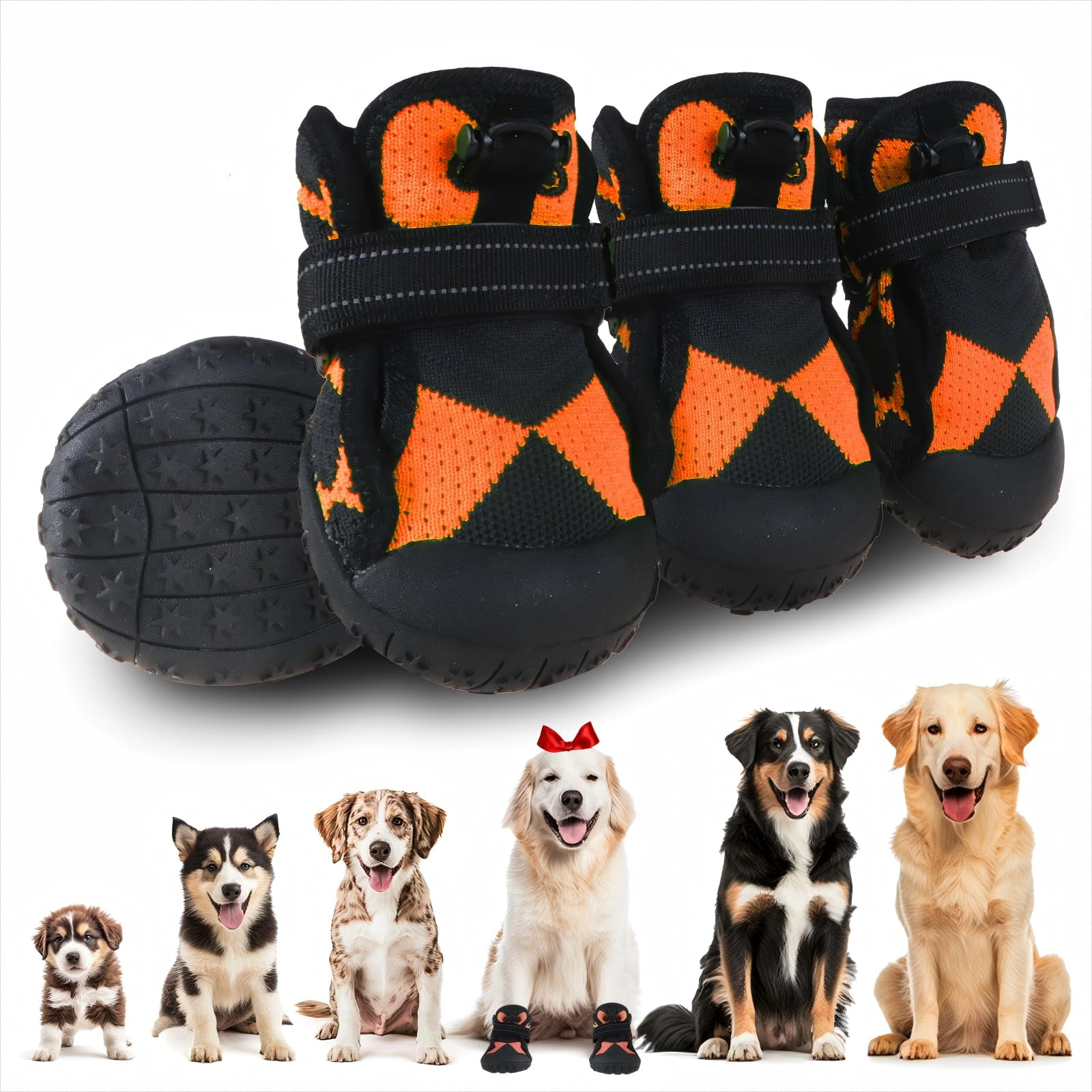 Dog Shoes for Large Small Medium Dogs,Waterproof Dog Boots Paw