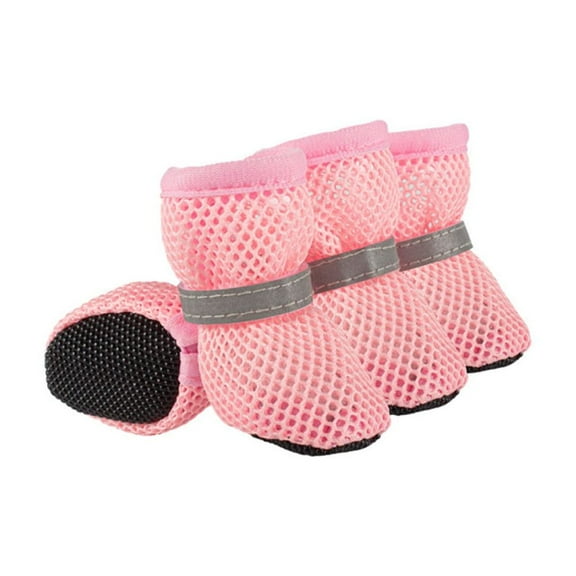 Dog Shoes Paw Protectors Heat Resistant Small Dog Shoes Reflective Shoes for Outdoor Activity Dog Walking Supply