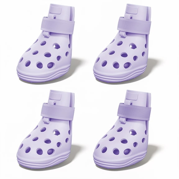 Dog Shoes Purple XL Paw Protectors For Hot Pavement