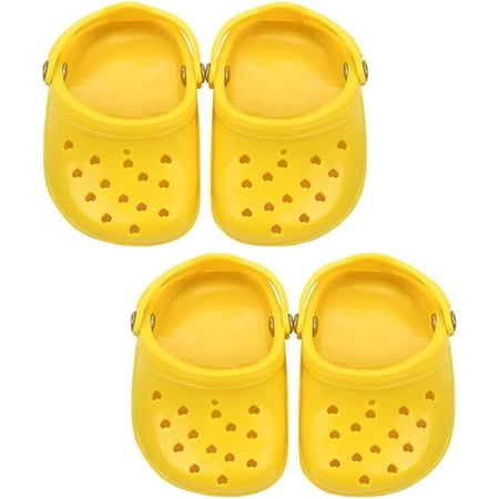 Dog Shoes for Small Dogs,2 Pairs Summer Dog Shoes for Photos Waterproof Candy Colors Small Dog Shoes with Rugged Anti-Slip Sole Breathable and Comfortable Mesh Dog Slippers (Yellow)