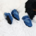 thumbnail image 1 of Dog Shoes Water Resistant Pet Dog Boots Breathable Comfortable Anti-slip Paw Protectors Blue 4pcs, S, 1 of 7