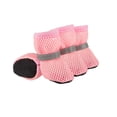 thumbnail image 1 of Dog Shoes for Small Dogs Dog Boots for Small Dogs Breathable Mesh Non Slip Paw Protectors for Dogs Pink Adjustable Hook and Loop Straps Set of 4, 1 of 6