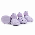 thumbnail image 1 of Dog Shoes for Summer Breathable Paw Protectors for Small and Large Dogs Gift for Dog Owners Purple Durable Adjustable 2 Pairs, 1 of 6