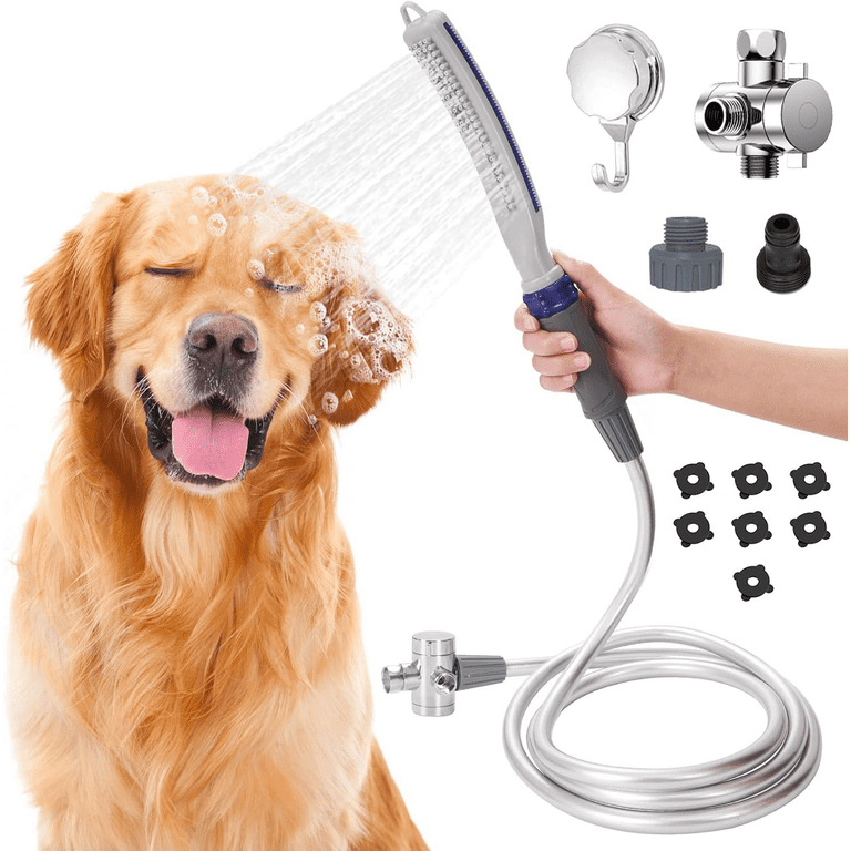Dog Shower Attachment for Bathtub Faucet Indoor Outdoor Dog Wash Kit for Fast and Easy Dog Bathing and Cleaning Indoor and Outdoor Sprayer Includes 8 Foot Flex Hose Walmart