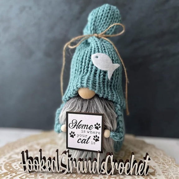 Dog Sign Gnomes Plush, Dog Decorations for Home & Office, Handmade Swedish Tomte Figurine Plush Elf, Holding Warm Funny SweetSaying-Home is Where The Dogs are, Rustic Home Decor Gifts for Dog Lover