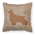 thumbnail image 1 of Dog Silhouette Burlap Fabric Decorative Pillow, 1 of 4