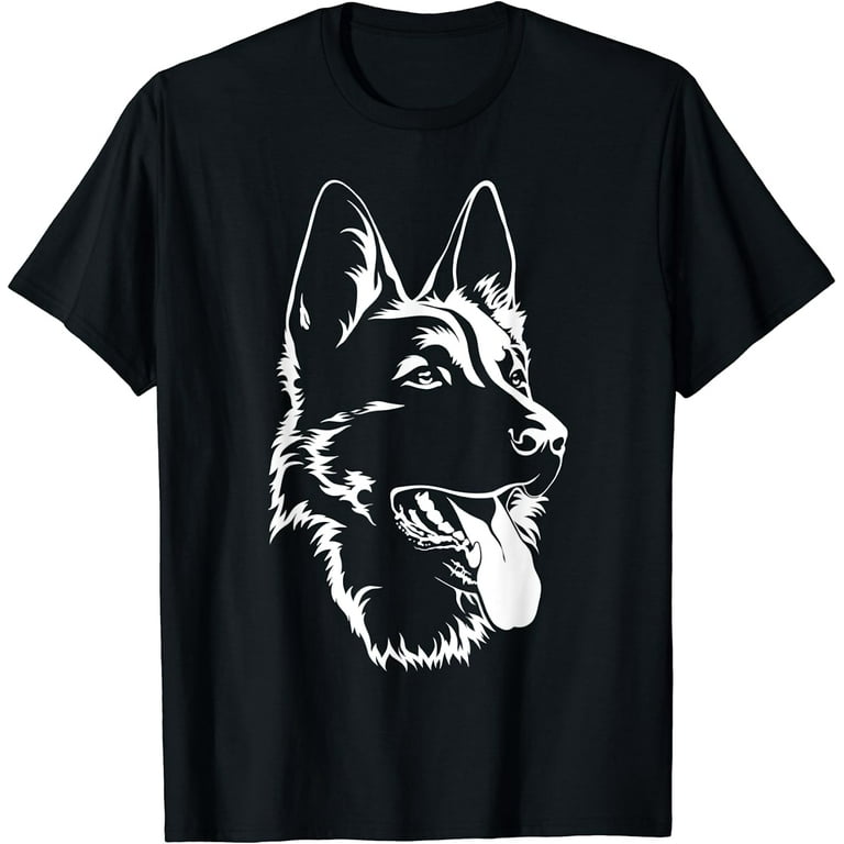 Dog Silhouette Sitting German Shepherd T-Shirt