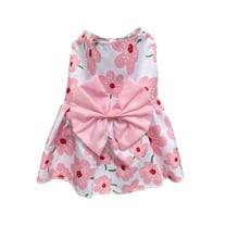 Dog Skirt Bow Knot Dress Wedding Dress Spring Summer Autumn Plaid Pet Cat Clothes Supplies Stripes for Walks And Casual Outings Pet Clothes for Small Dogs Girl Pet Clothes for Small Dogs Boy Pet