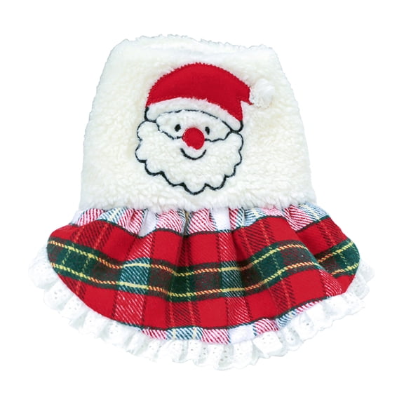 Dog Skirt Holiday Pet Dresses Puppy Costume Apparel Clothes for Small Dogs Christmas Warm Dress Winter