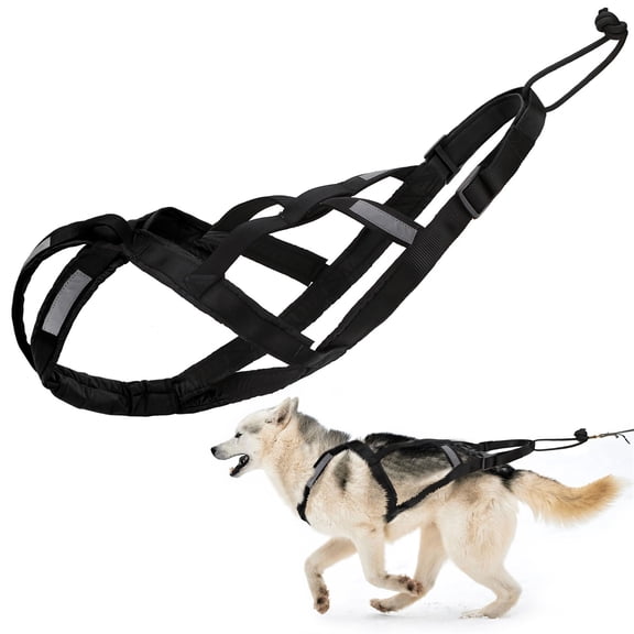 Dog Sled Exercise Harness, Weight Pulling Pet Vest, Bikejoring Skijoring Gear, For Large Dogs