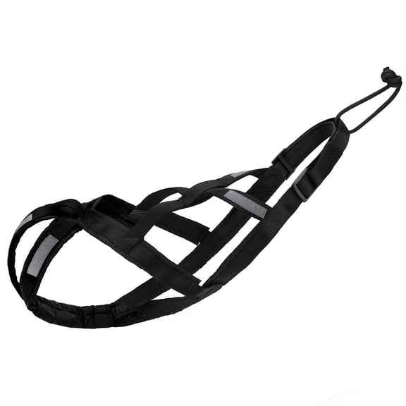 Dog Sledding Harness, Heavy-Duty X-Back Pulling Harness for Large Dogs & Weight Training (Black, M)