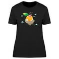 thumbnail image 1 of Dog Sleeping Around Fruit T-Shirt Women -Image by Shutterstock, Female Small, 1 of 2