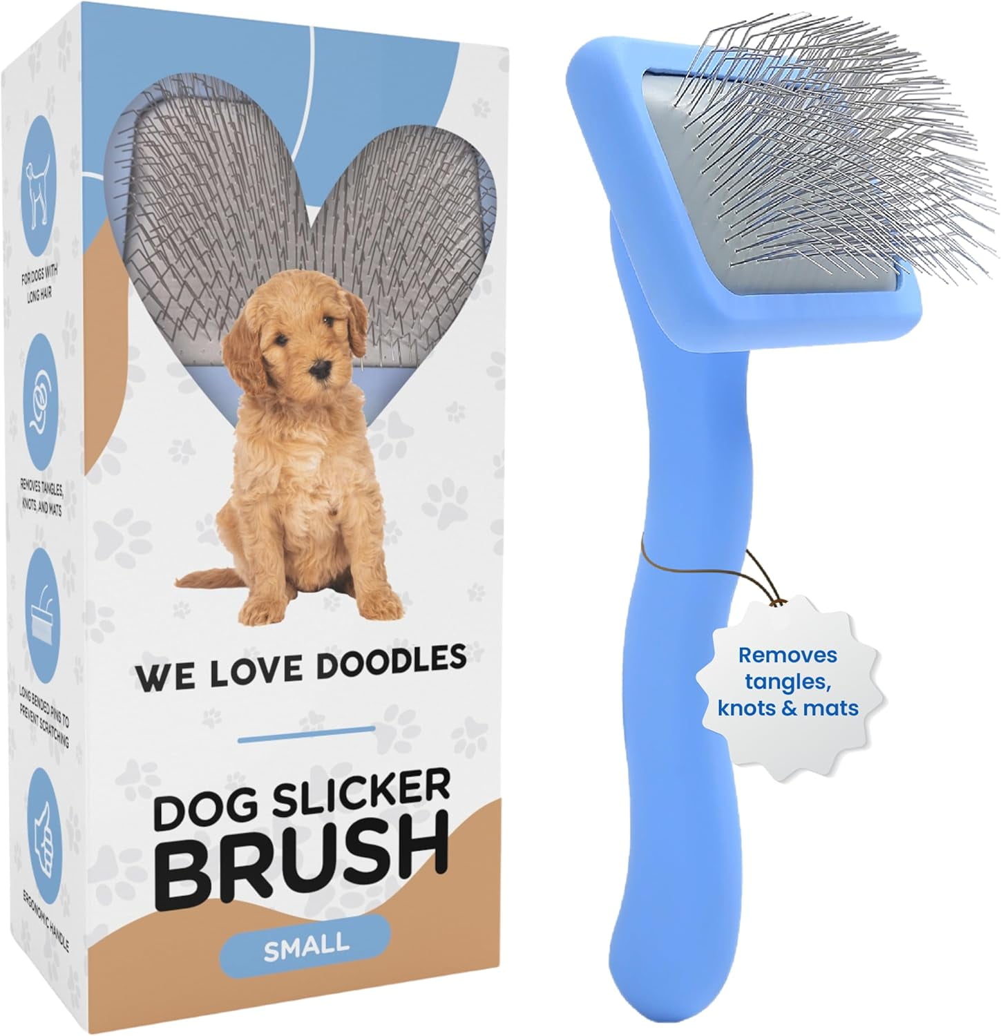 View of Dog Slicker Brush for Grooming Pet Hair - Best Brushes For Poodle ...