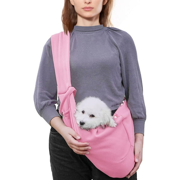 Dog Sling Carrier, Pet Papoose Slings Bag for Small Dogs Cats, Puppy Hands Free Satchel Tote Pouch Carriers Doggie Crossbody Shoulder Carry Bags for Outdoor Travel