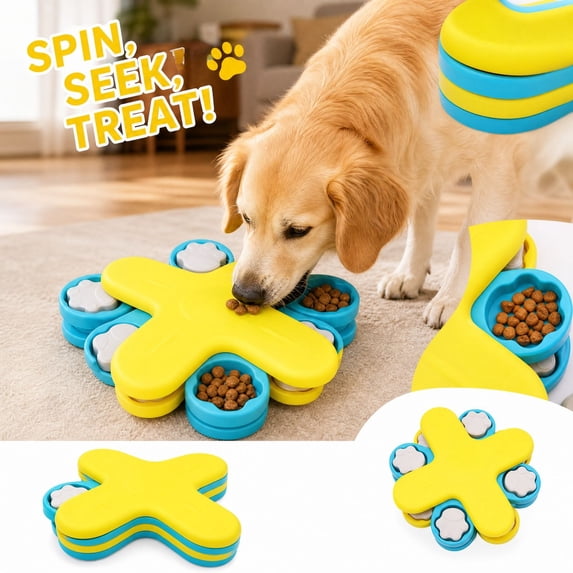 Dog Slow Feeder Puzzle Toys Interactive Treat Dispenser for Small Dogs ...