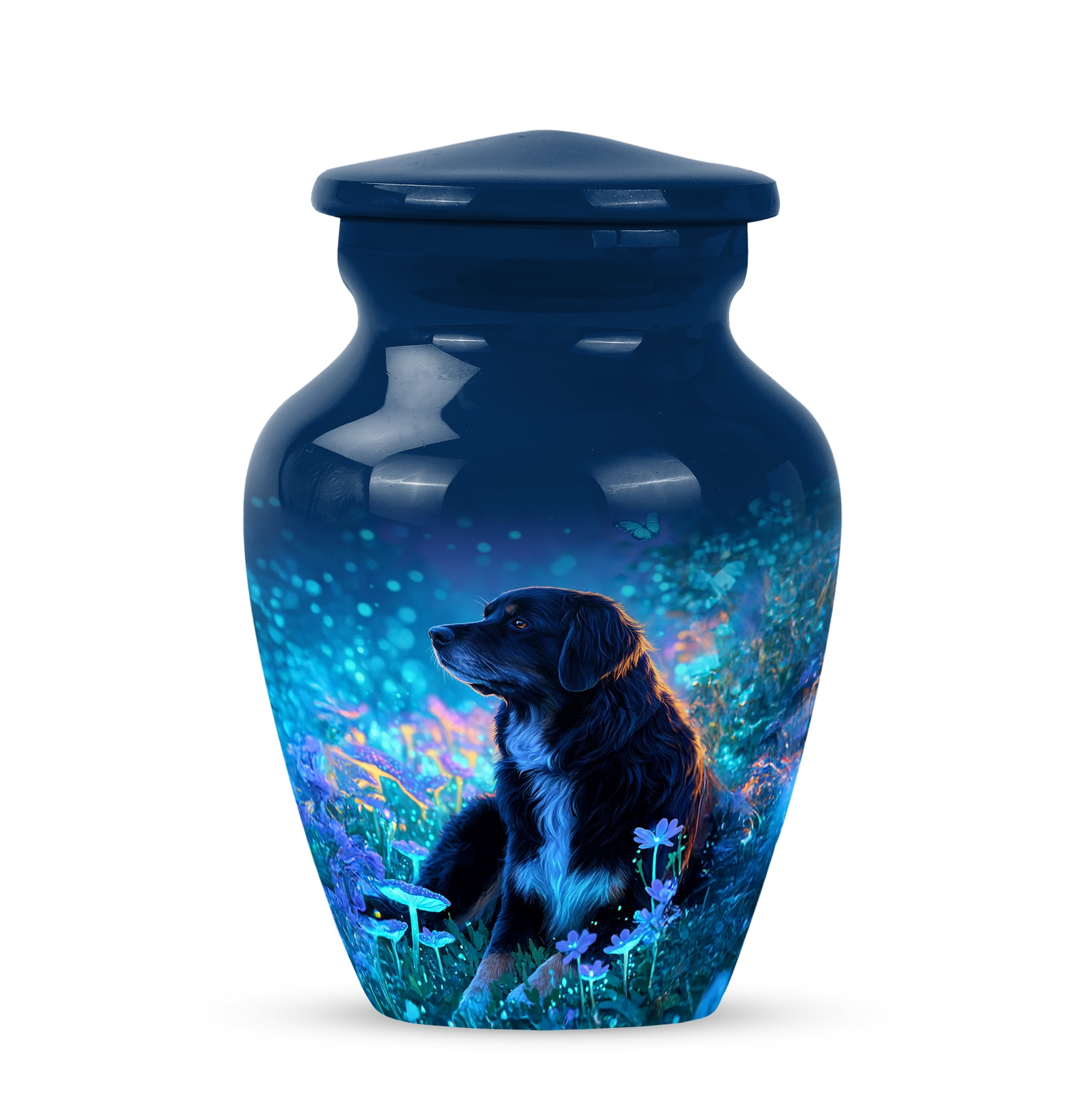 Dog Small Funeral Urns For Human Ashes Keepsake Mom, Blue Mini Urns For Ashes For Women, Little Cremation Urn For Male, Purple Urn For Adults, 3inch