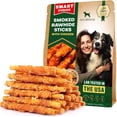 thumbnail image 1 of Dog Treats Rawhide Sticks Wrapped with Chicken 11 oz Pet Natural Chew Treats - Grain Free Meat & Human Grade Dried Snacks - Best for Small & Large Dogs (10.6 Ounce (Pack of 1), Smoked Chicken), 1 of 9