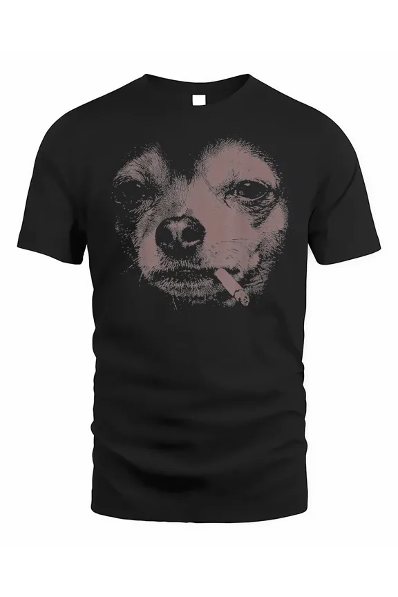 Dog Smoking Cigarette Funny Chihuahua Meme Shirt