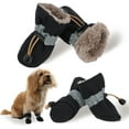 thumbnail image 1 of Dog Snow Boots, Dog Shoes for Winter, Dog Winter Boots for Small Medium Dogs Puppies, Dog Boots Paw Protectors with Anti-Slip Sole and Plush, Pack of 4, 1 of 7