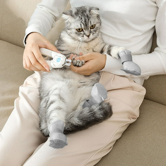 Dog Snow Boots, Soft Adjustable Dog Shoes, Waterproof Paw Protectors for Outdoor Walking, Indoor Slipper Protection for Small Dogs