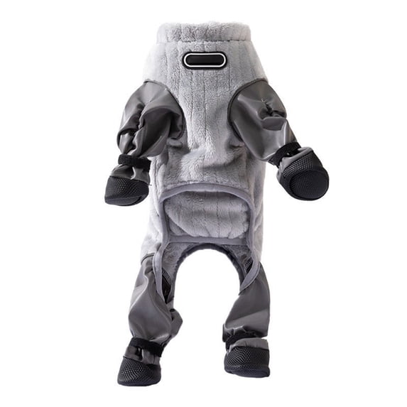 Dog Snow Suit ,Full Body Winter Coat Snowsuit Warm Jackets with Dog Boots & Paw Protectors Waterproof for Outdoor Walking (S)