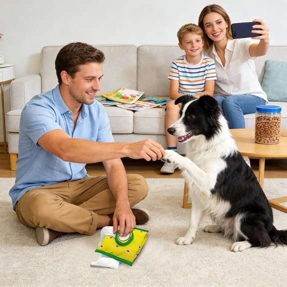 Dog Snuffle Toy, Tissue Box Interactive Stimulation Puzzle Game, Foraging Enrichment Design, for Indoor Puppy Pets Medium Large Breeds Play Training(lxf)