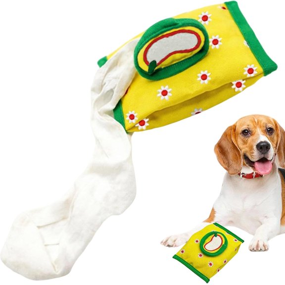 Dog Snuffle Toy, Tissue Box Interactive Stimulation Puzzle Game | Foraging Enrichment Design, for Indoor Puppy Pets Medium Large Breeds Play Training