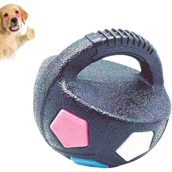 Dog Soccer Ball Toy Durable & Interactive,Dog Soccer Ball Interactive, with Handle Outside,Fetch Toy for Small Medium Large Dogs