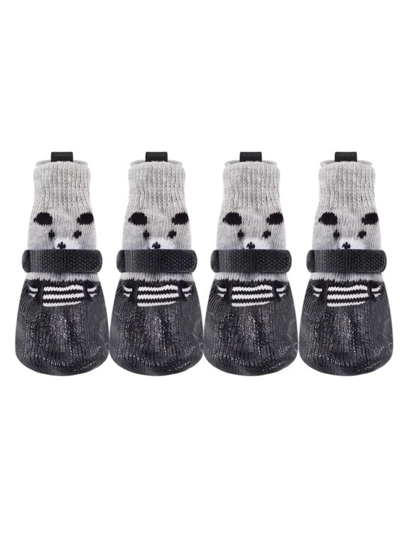 Dog Socks Boots Shoes for Cats Small Dogs, Non Slip Soles Adjustable Waterproof Paw Socks, Indoor Outdoor Hardwood Floor Warm Cold Pavement Dog Booties