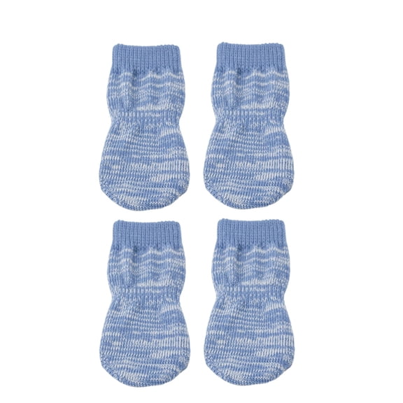Dog Socks to Prevent Licking Paws,Dog Shoes for Hot Pavement,4 Pcs Double Sided Anti Slip Dog Socks with Grippers,Dog Booties for Small Medium Large Senior Dogs,British Style(Light Blue,S)