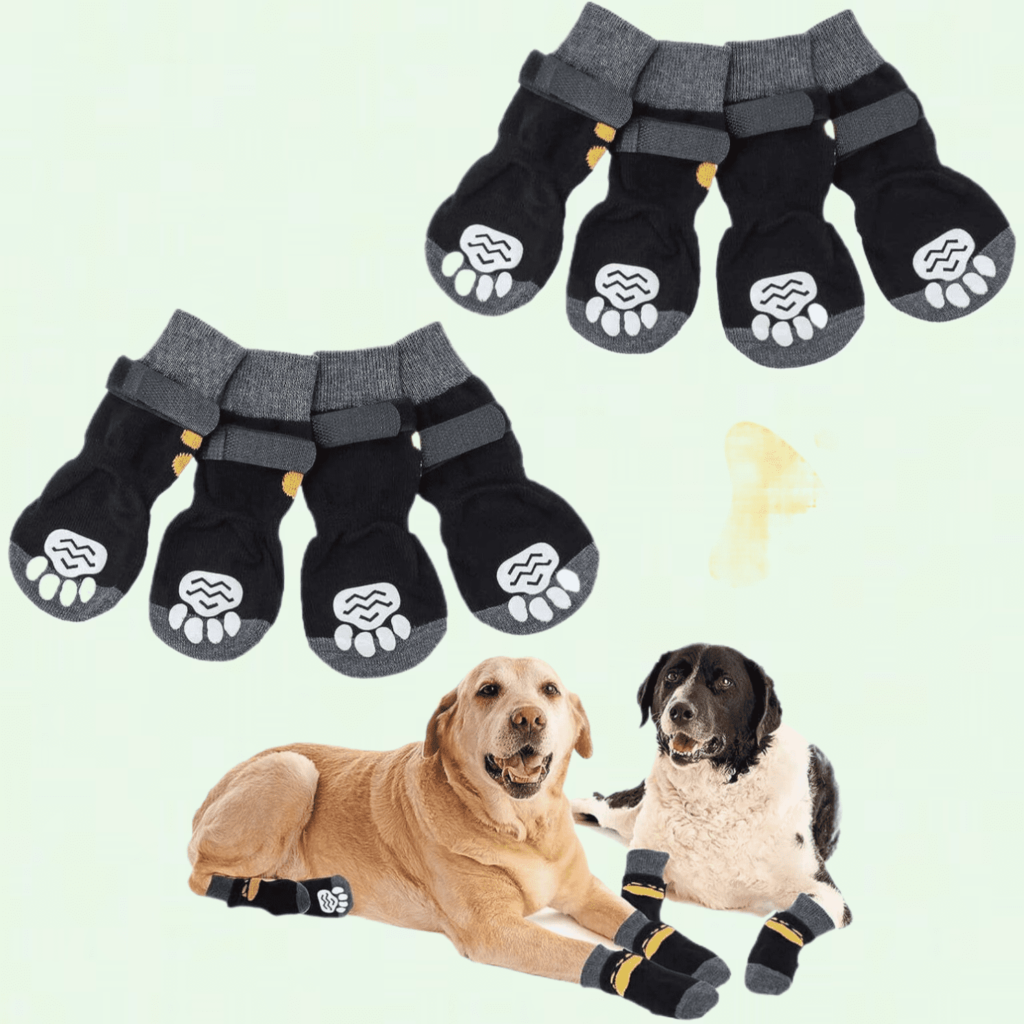 Dog Socks for Hardwood Floors Paw Protector with Non Slip Bottom Anti Licking Large Size