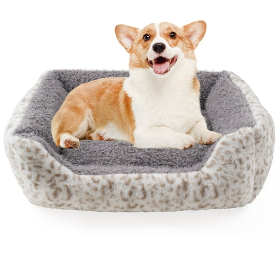 AIWIKIDE Anti-Anxiety Puppy Dog & Cat Cuddler Bed, Gray Washable Bed, Medium