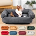 thumbnail image 1 of Dog Sofa Bed, Durable Breathable Pet Rectangle Deeping Sleeping Couch with Non-Slip Bottom for Small Medium Dogs Cats, 1 of 9