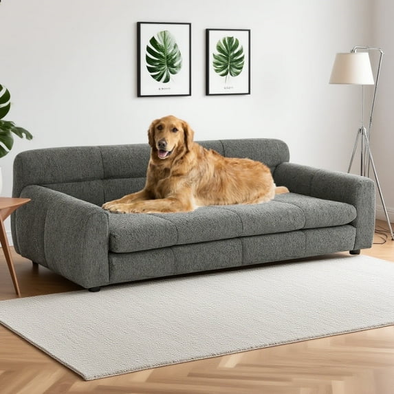 Jakoola 51" Extra-Large Pet Bed Couch, Big Dog Sofa for Large and Oversized Dogs, 43.5" Seat Width, Dark Gray