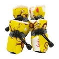 thumbnail image 1 of Dog Soft-Soled Shoes, Non-Slip Pet Dog Booties With Fleece Lining, Adjustable Drawstring, Yellow Monkey Pattern - For Small Medium Dogs, Indoor Outdoor Use, Walking Hiking,, 1 of 5