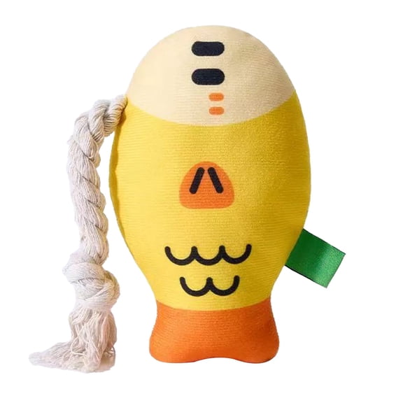 Dog Sound Fish Toy, Fabric Squeaky Chew Toy, Bite Resistant Dental Cleaning Toy, Interactive Training Play Toy, Durable Pet Entertainment Toy For Small Medium Dogs