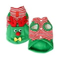 thumbnail image 1 of Dog Sports Striped Shirt Puppy Kitten Vest Pet Sportswear Clothing Christmas Pet Dogs Cats Coats Dress Up Costume, 1 of 7