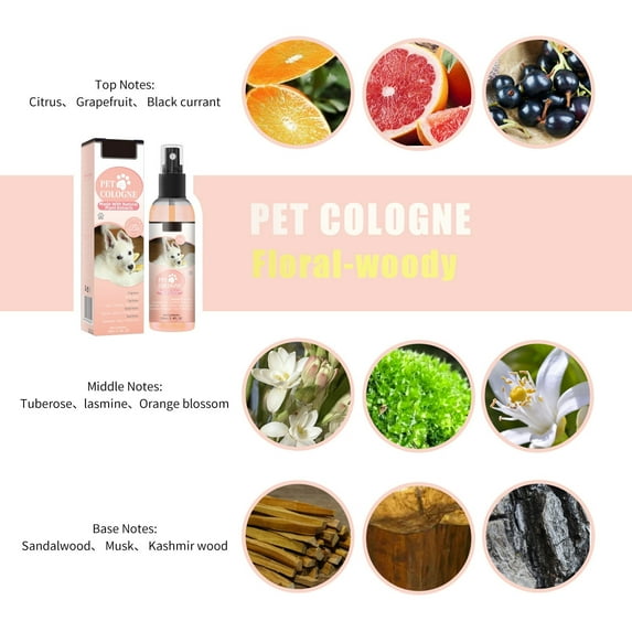 Dog Spray, Conditioning & Odor,Dog Odor Remover Perfume, For All Coat Types, 100ml/3.4 OZ