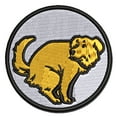 thumbnail image 1 of Dog Squat Poop Golden Retriever Applique Multi-Color Embroidered Iron-On Patch - 3.5 Inch Large, 1 of 5