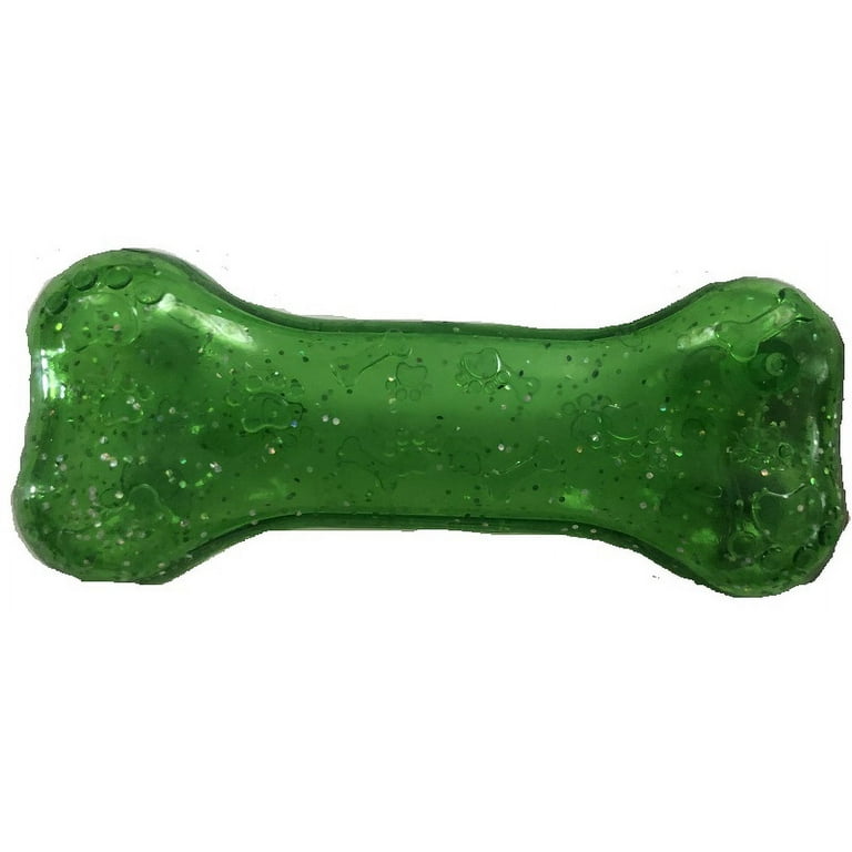 Green dog bone chew toy sales