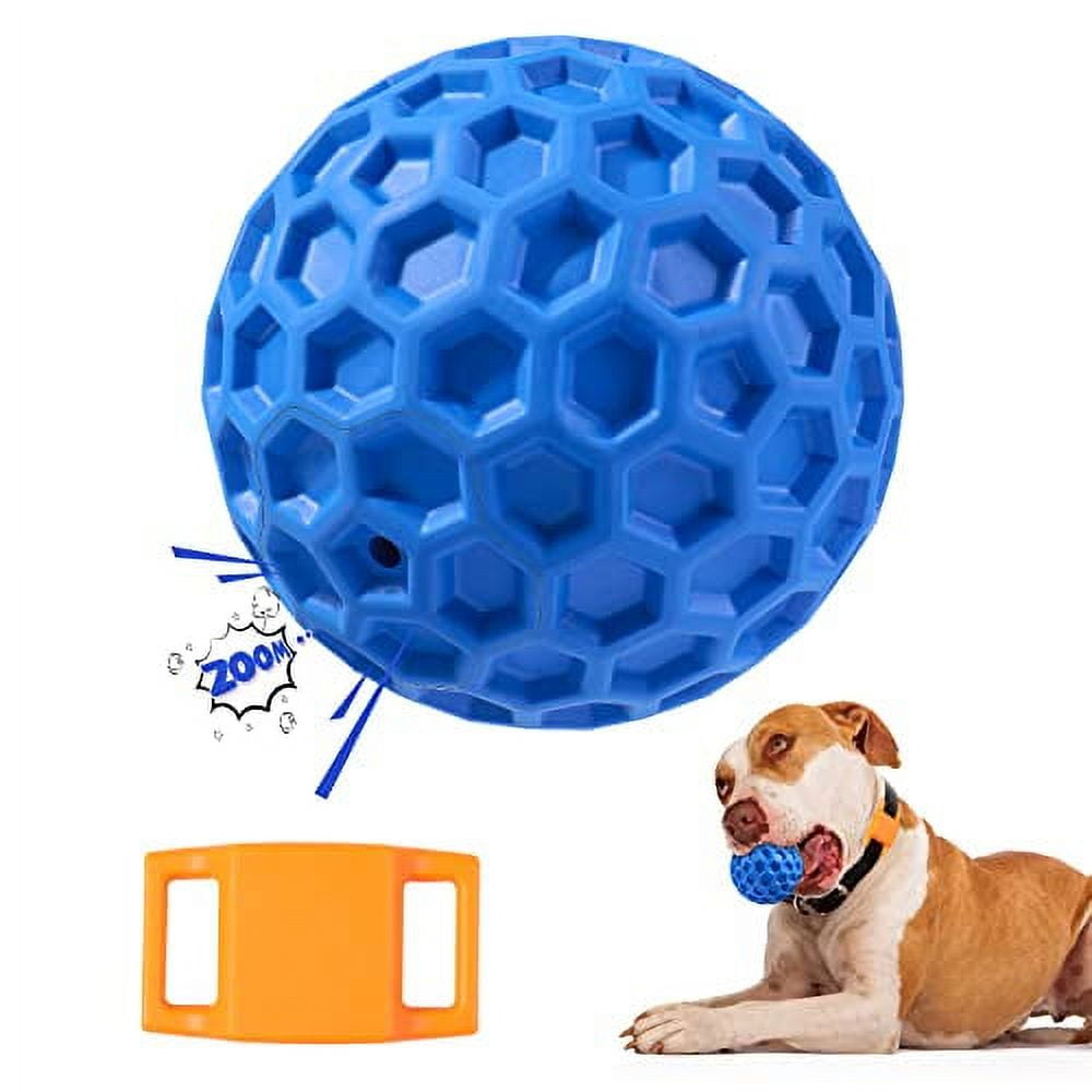 4.5” Heavy Duty Squeaky Dog Balls Toys for Medium Large Dogs 4 Pack  Indestructible Dog Toys for Aggressive Chewers Spike Dog Balls for Clean  Teeth and