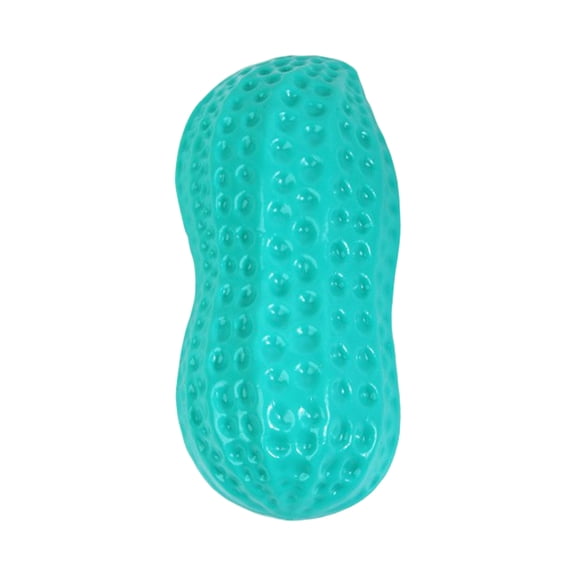 Dog Squeaky Chew Toy, Peanut Shape Molar Toy, Flexible Soft Rubber Toy for Small Medium Dogs, Interactive Pet Play Toy for Indoor Outdoor Use