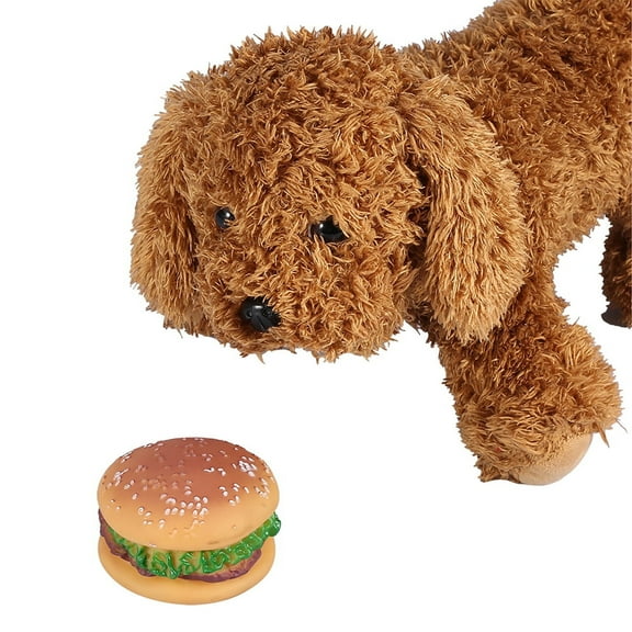 Dog Squeaky Toy,Pet Chew Toy,Pet Toy Sound Hamburger Food Shaped Squeaky Puppy Dog Play Toys Supplies for Food Themed Party Birthday Gifts