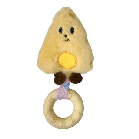 Dog Squeaky Toys for Aggressive Chewers, Durable Rubber & Plush Teething Toys for Puppy Small Medium Dogs, Interactive Tug of War Toys for Boredom Relief (G)