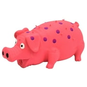 Dog Squeeze Toy,Squeaky Pig Dog Toys, Blue Latex Grunting Pig Dog Toy Anxiety Relief for Dog Puppy Chew Toys,Red