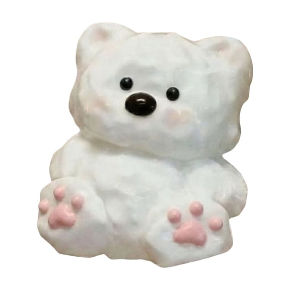 Dog Squishy Fluffy Slow Rising Stress Relief Ball,Fidget Soft Puppy Sensory Squeeze Anxiety Relief Calming Terrier Hand Squishy for Adults Office Desk and Party FavorsWhite