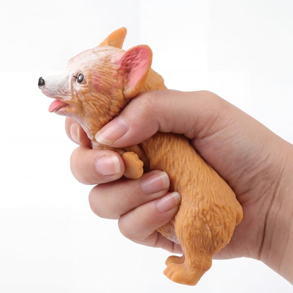 Dog Squishy,Simulated Corgi Slow-Rising Sensory Fidget for Stress Relief,Soft Squeeze Stress Ball,Quiet Stimming Tool for Adult Anxiety Fun and Daily Relaxation