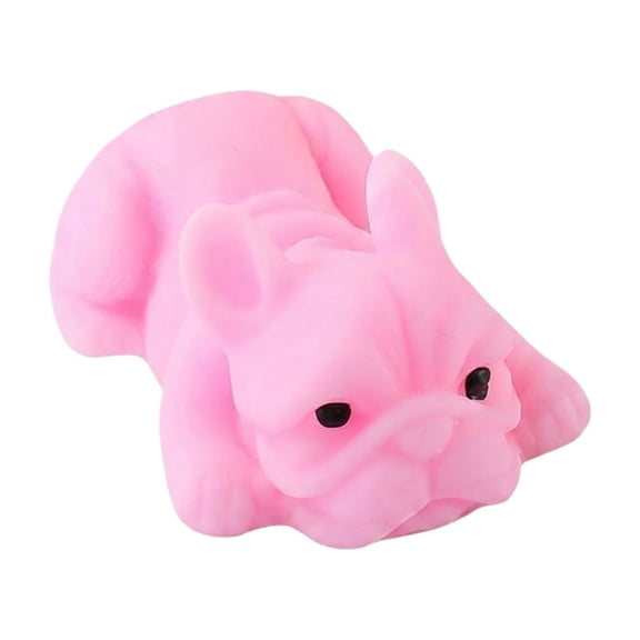 Dog Squishy Wrinkle Face Slow Rising Stress Relief Ball,Fidget Soft Bulldog Relief Squeeze Sensory Anxiety Relief Calming Wrinkly Hand Squishy for Adults Office and Party Favors,Pink