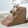 thumbnail image 1 of Dog Stairs for Bed, 4-Steps Dog Ramp for Bed, Pet Stair with Highly Supportive Foam and Non-Slip Bottom, Pet Stairs for Large Dogs and Medium Dogs (High 19.7 Inch), 1 of 7