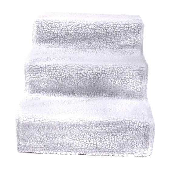 Dog Stairs Pet Bed Ladder Ramp for Dogs And Cats Removable Pet Steps Stair (Lightweight) , White